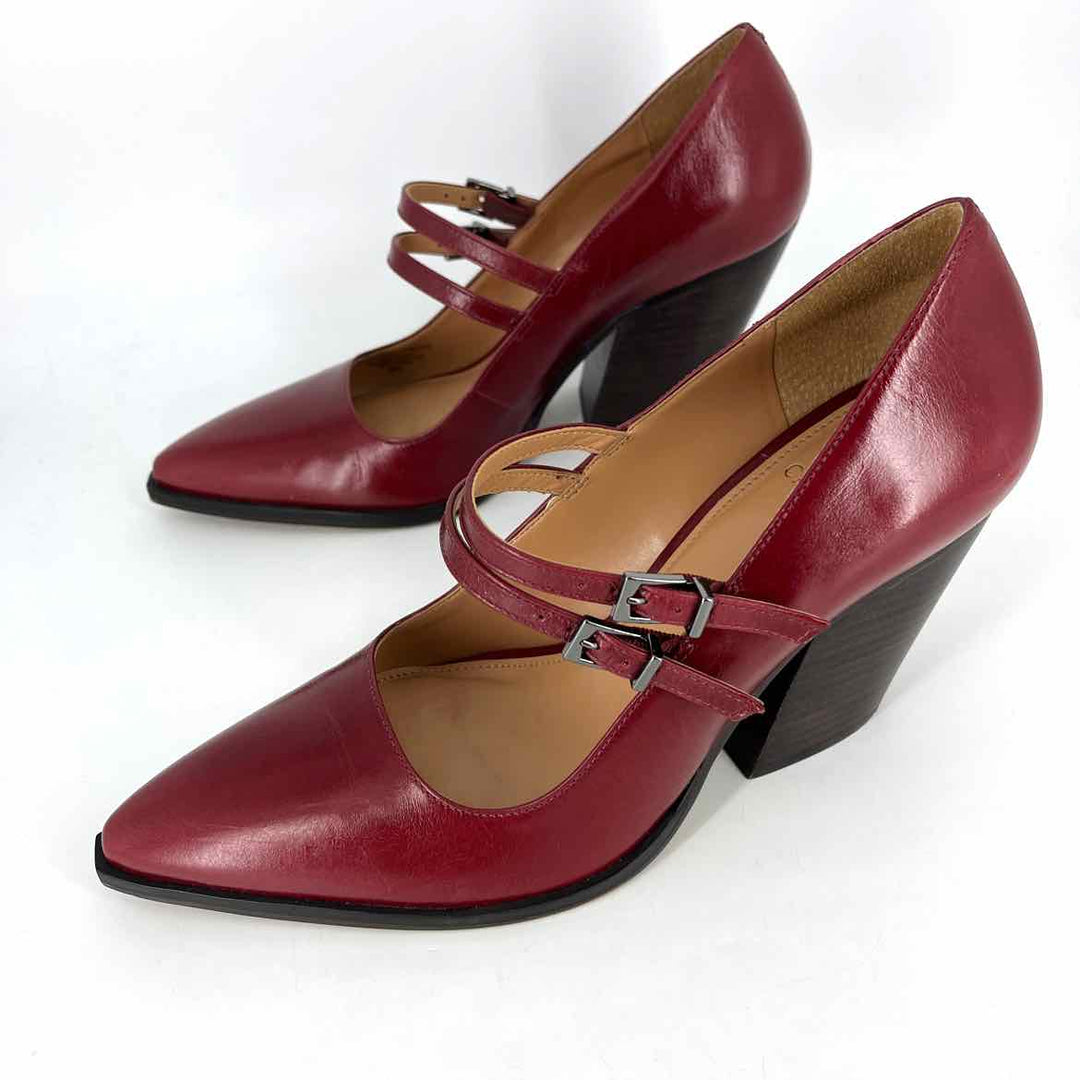 Shoe Size 10 Vince Camuto Red Leather Pumps