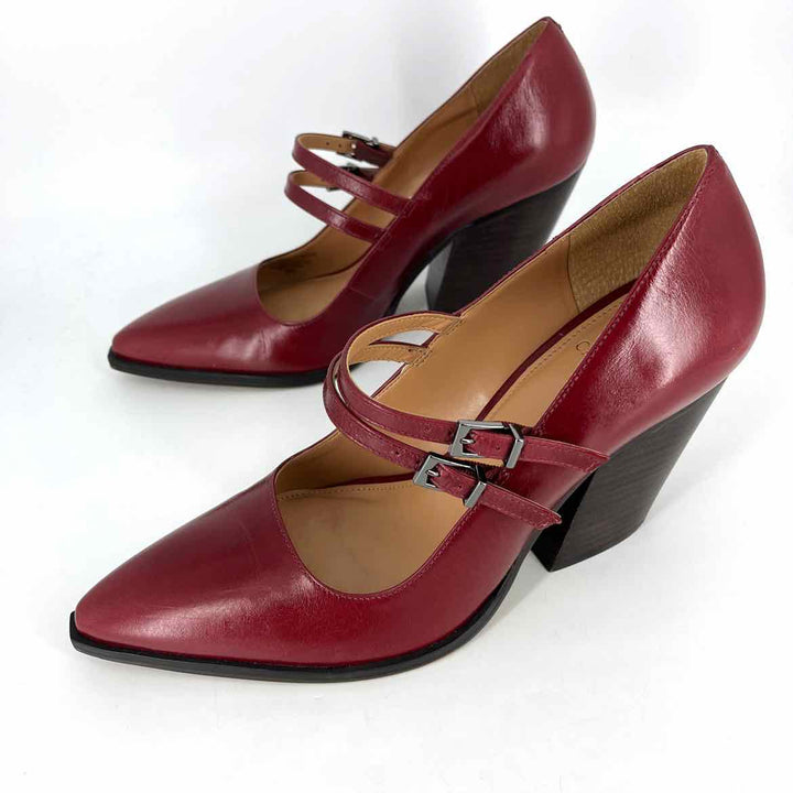 Shoe Size 10 Vince Camuto Red Leather Pumps
