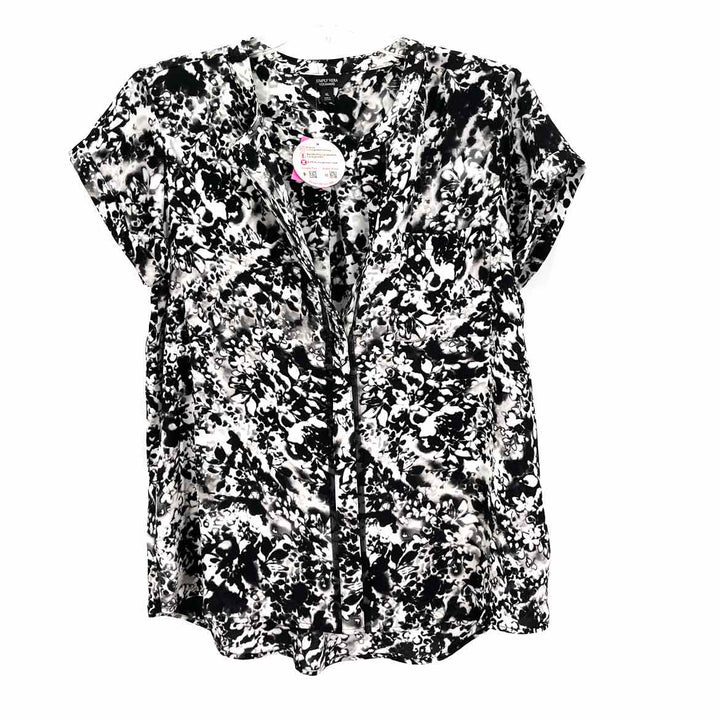 Size XL SIMPLY VERA WANG Black Print Shirt