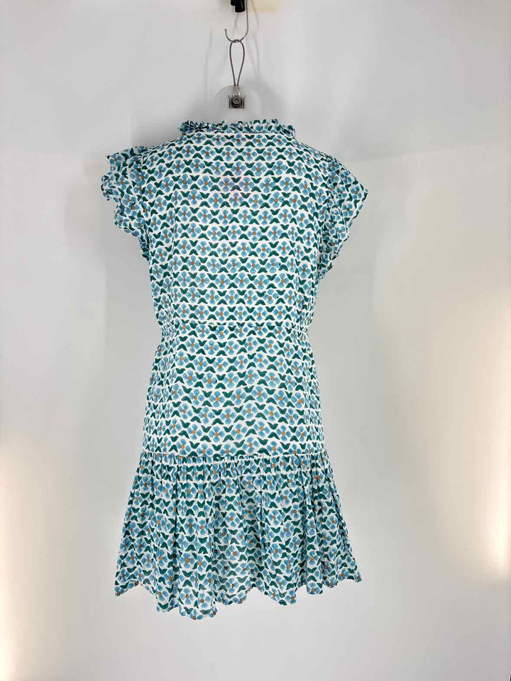 Size M OLIPHANT Blue Print Dress