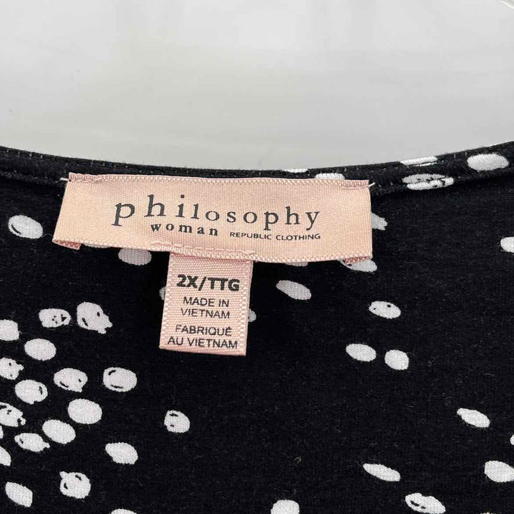 Size 2X PHILOSPHY Black Shirt