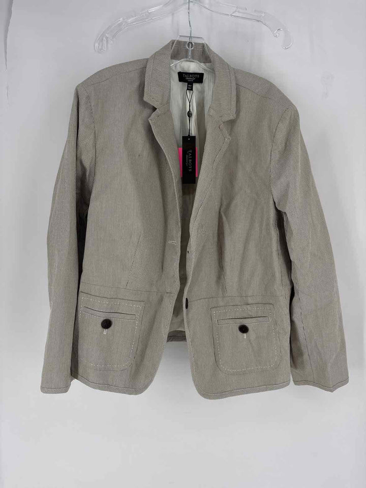 Size 18 Talbots Brown Print Blazer