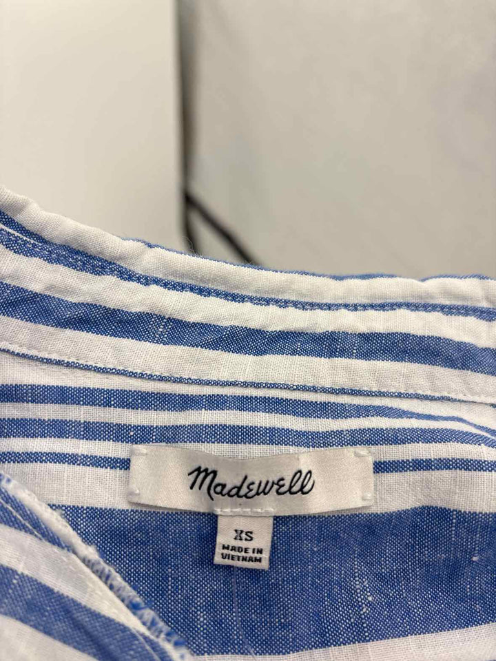 Size XS MADEWELL Blue Shirt