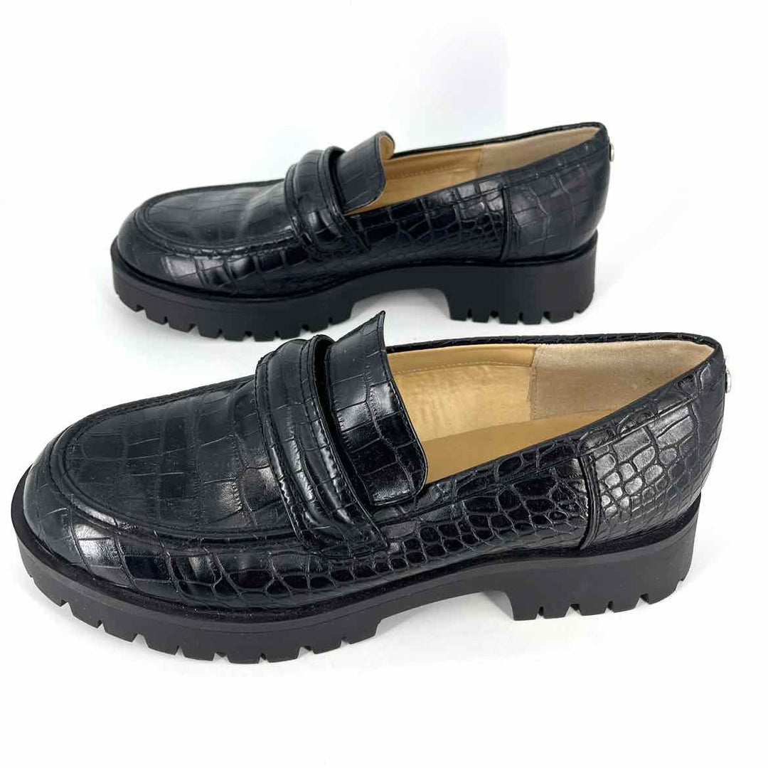 Shoe Size 9.5 Nine West Black Faux Leather Loafers