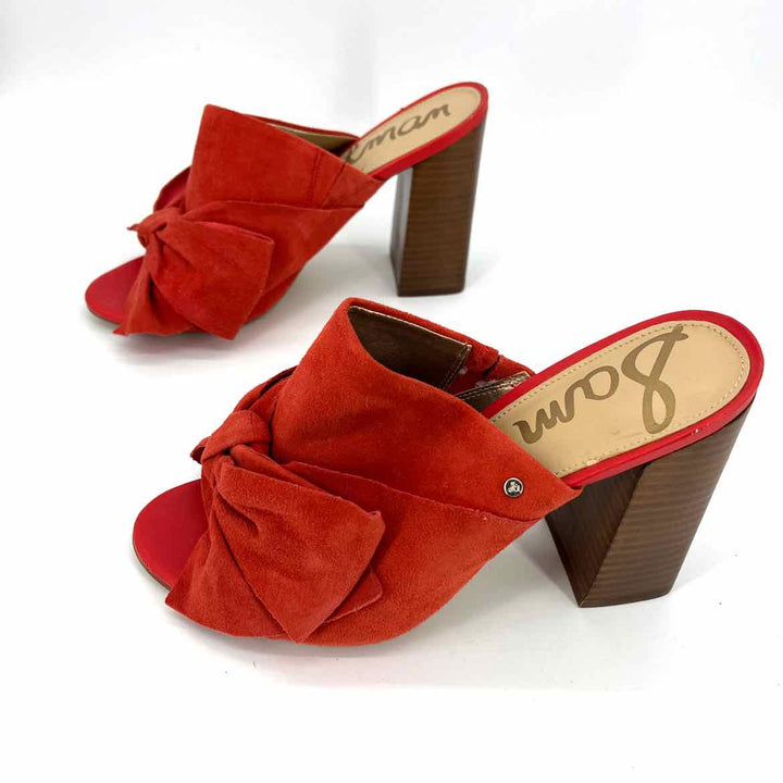 Shoe Size 7.5 Sam Edeleman Coral Suede Mules