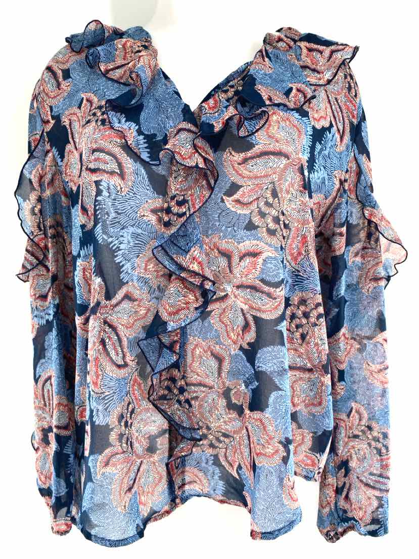 Size 12 Chico's Blue Shirt