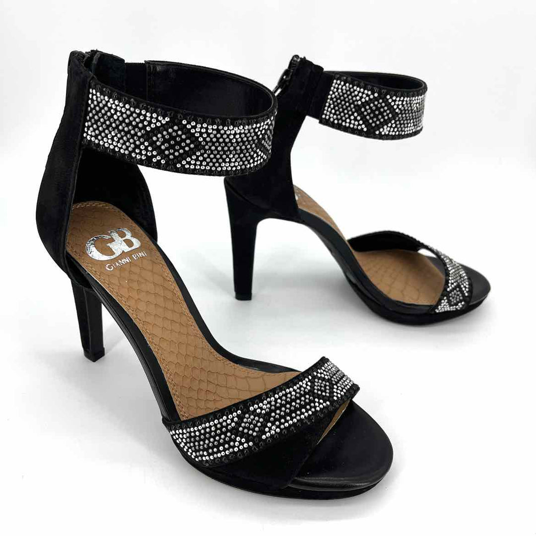Shoe Size 6 Gianni Bini Black Leather Heels