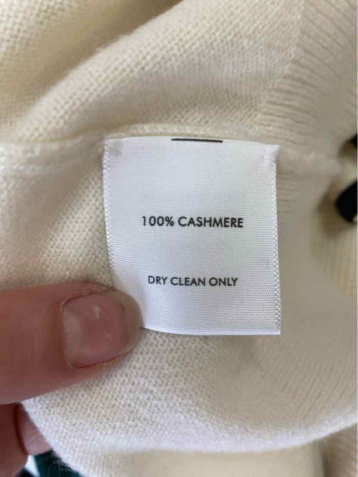 Size XS WHITE + WARREN Cream Sweater