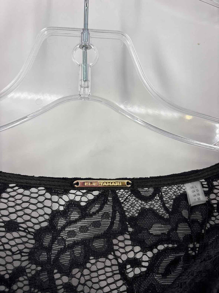 Size L ELIE TAHARI Black Shirt