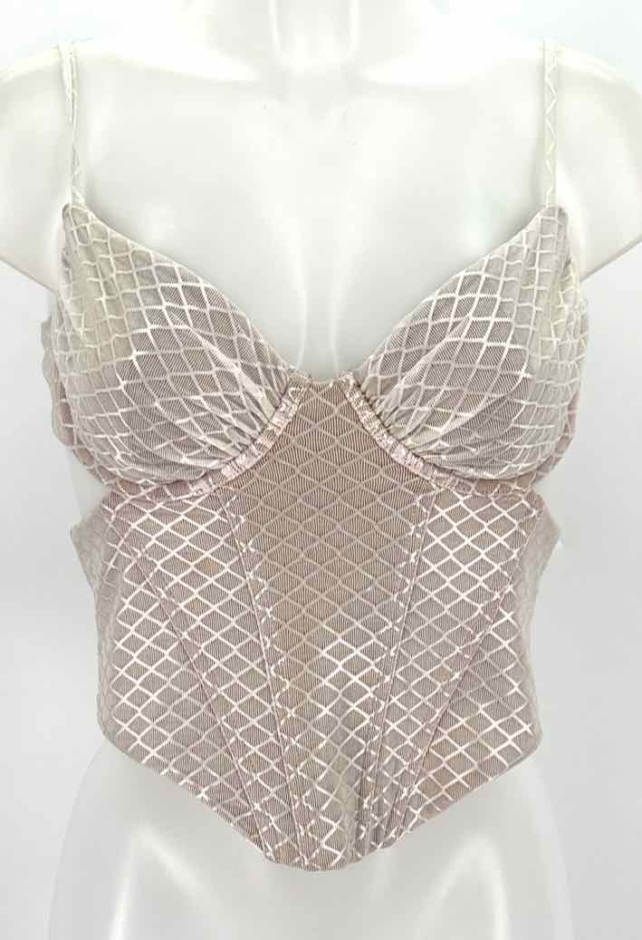 Size L WHITE FOX Multi-Color Mesh Shirt