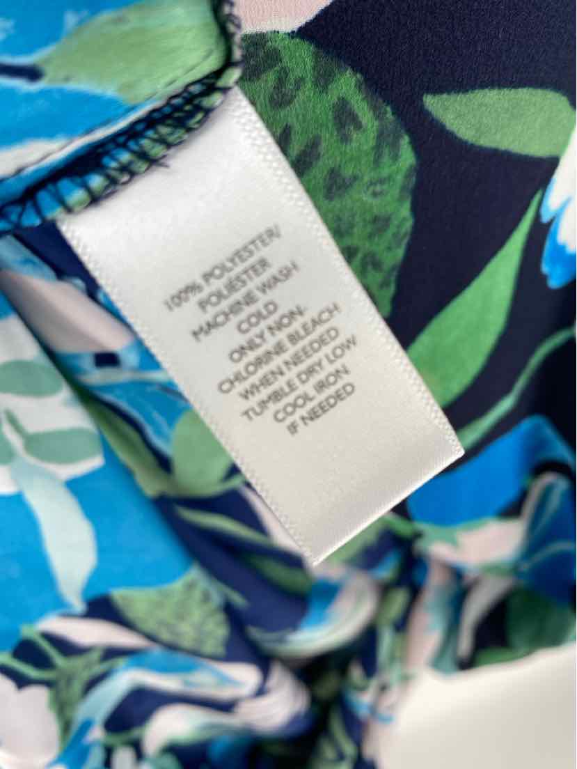 Size M LOFT Blue Print Dress