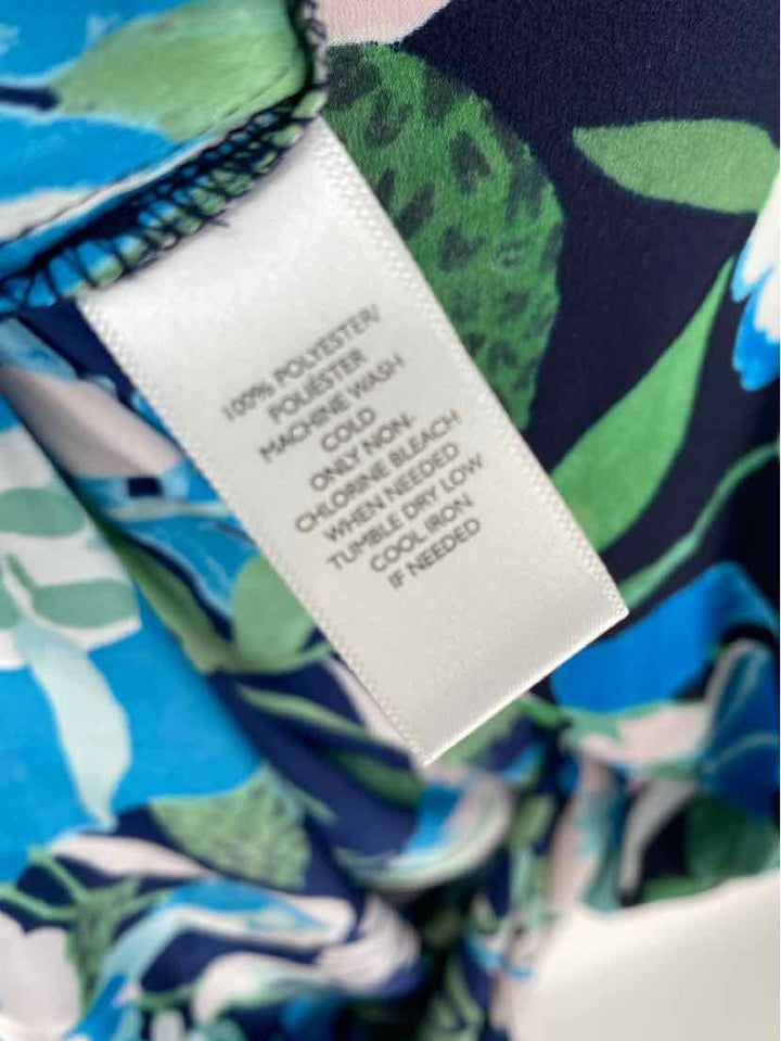 Size M LOFT Blue Print Dress