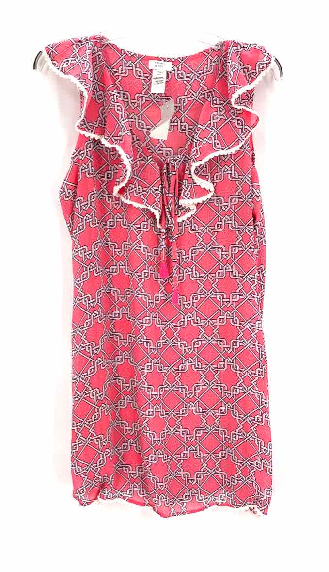 Size L CROWN & IVY PINK PRINT Dress