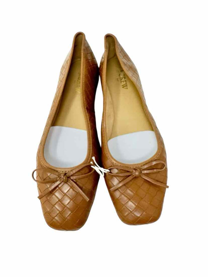 Shoe Size 8 J Crew Tan Leather Flats