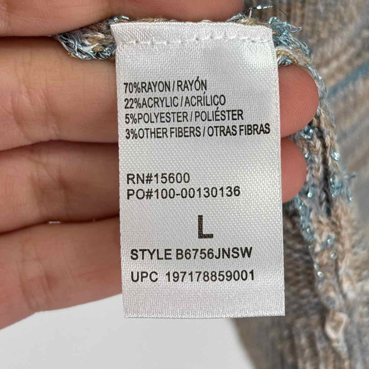 Size L DEMOCRACY Multi-Color Knit Cardigan