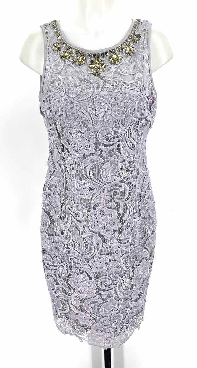 Size 10 Adrianna Papell Lavender Lace Dress