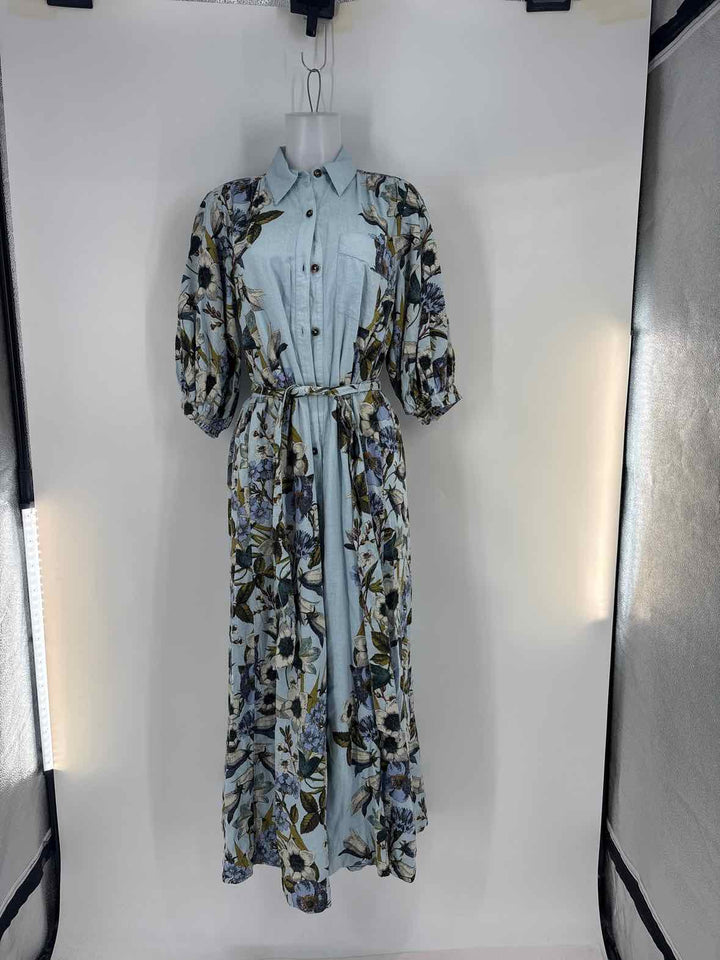 Size XXS MAEVE Blue Print Dress