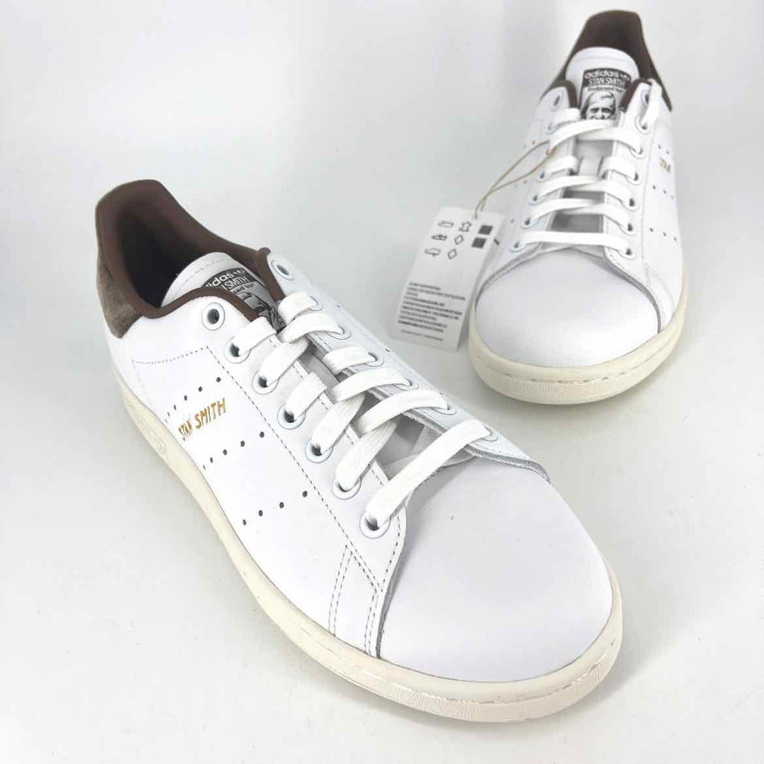 Shoe Size 8.5 Adidas White Leather Velvet Sneakers