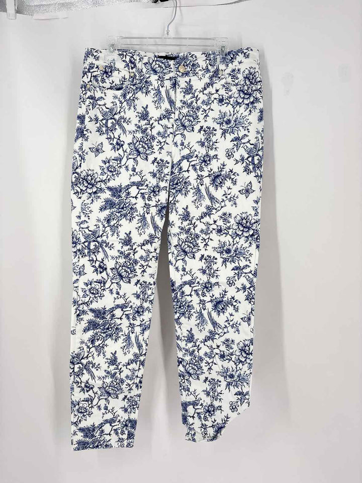 Size 10 Talbots Blue Print Pants
