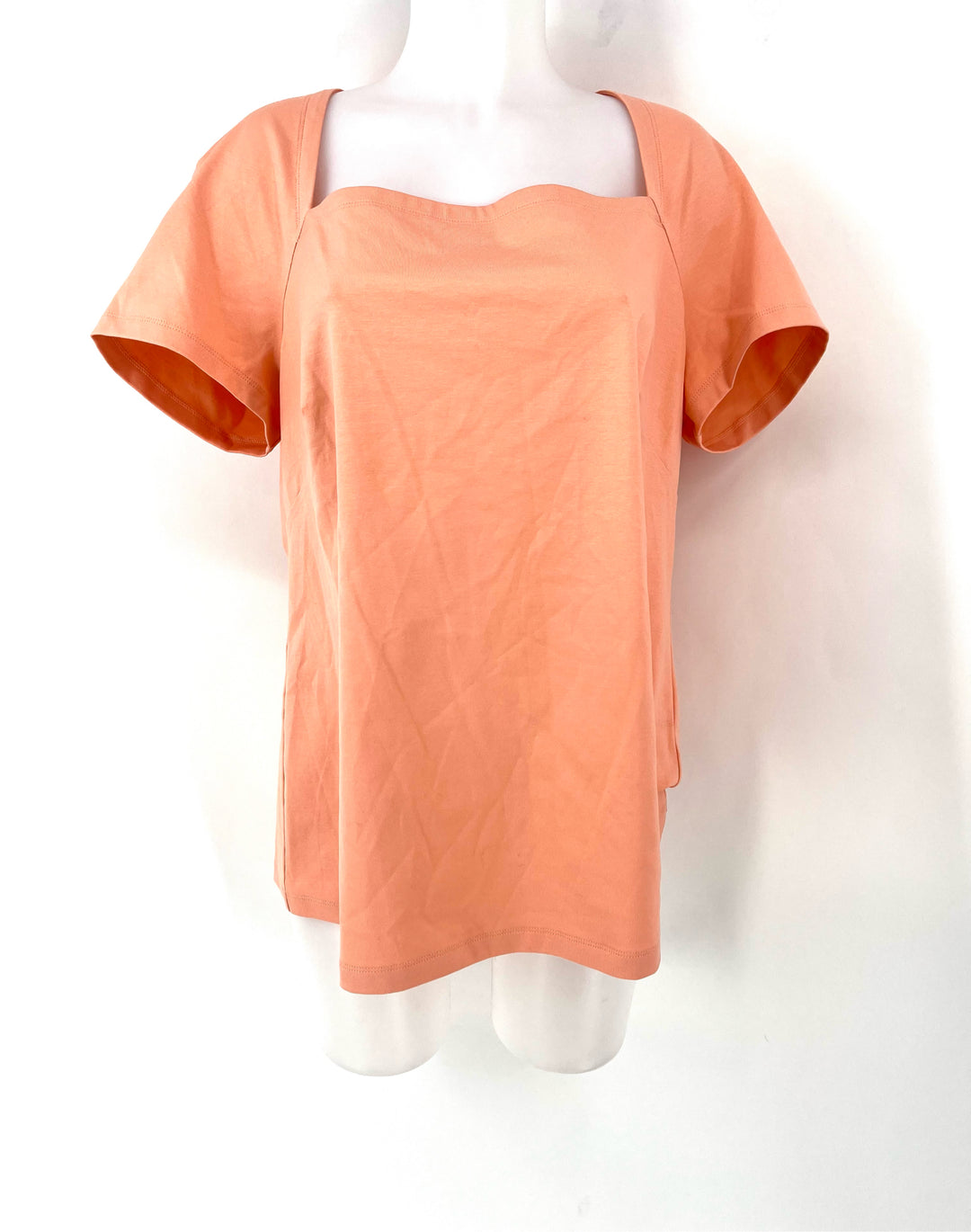 Size 1X LAFAYETTE Peach Cotton Shirt