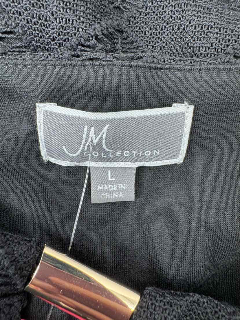 Size L JM COLLECTION Black Shirt