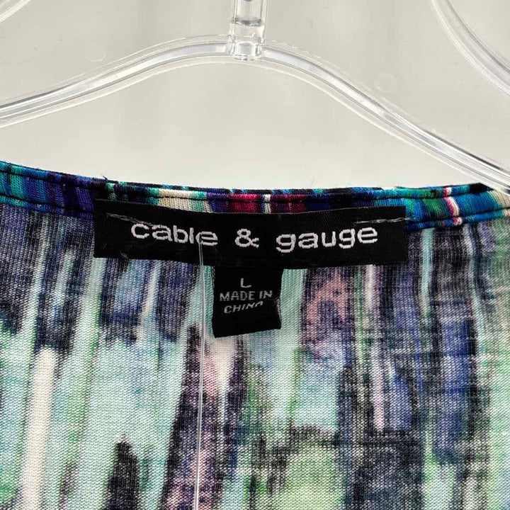 Size L CABLE & GAUGE Multi-Color Shirt