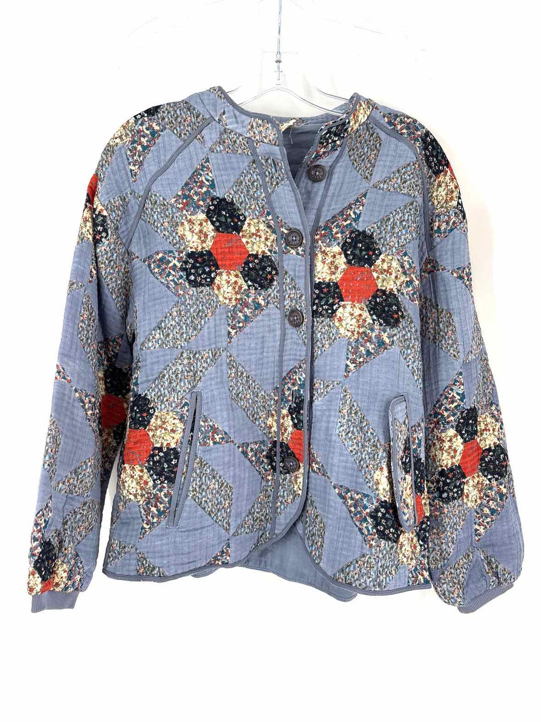 Size XS IVY JANE Blue Print Jacket