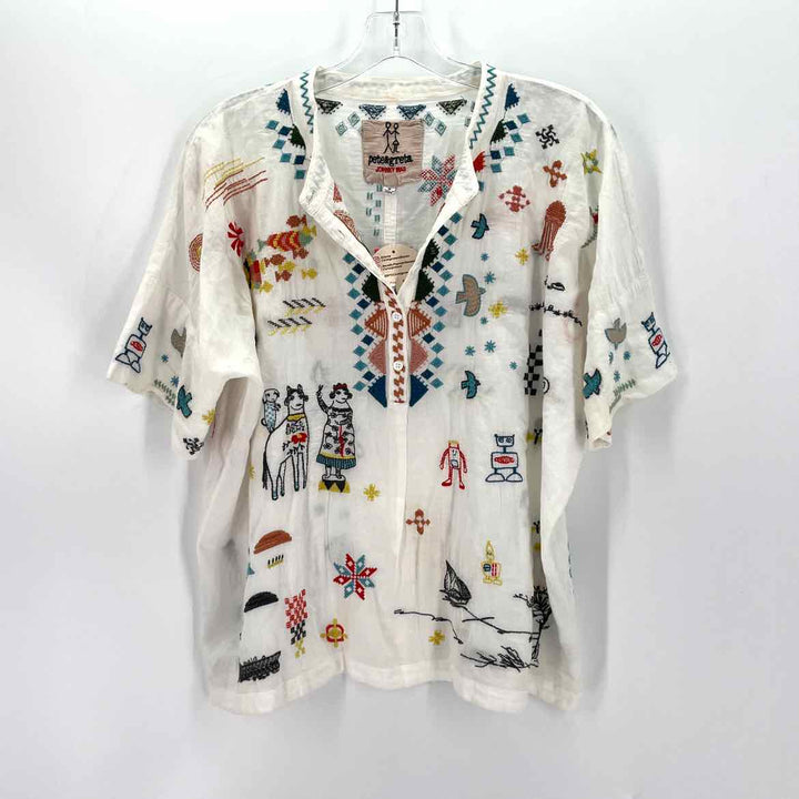 Size M Johnny Was White Shirt