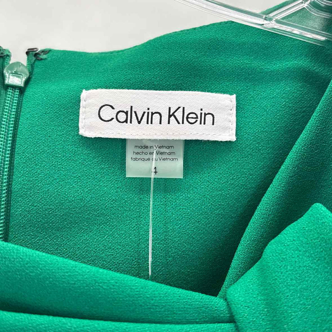 Size 4 Calvin Klein Green Shirt