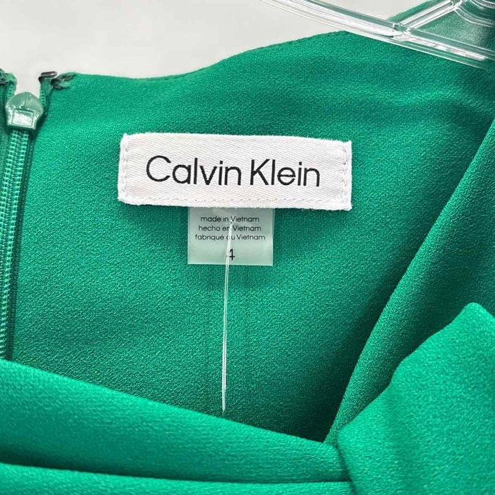 Size 4 Calvin Klein Green Shirt