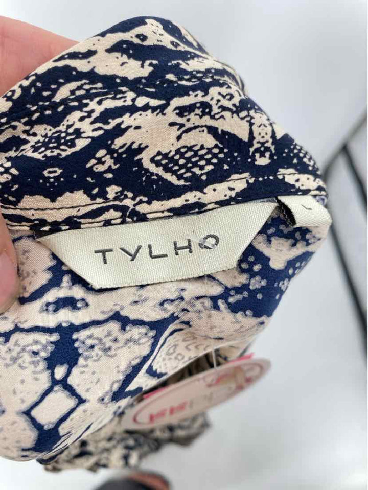 Size L Navy Print Dress