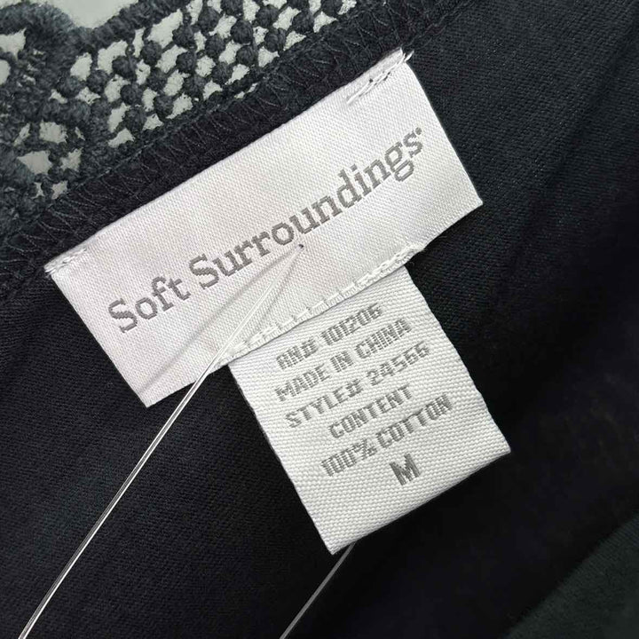 Size M SOFT SURROUNDINGS Black Shirt
