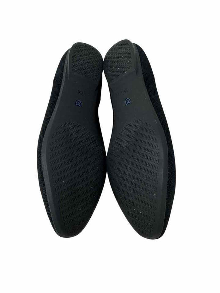 Shoe Size 7.5 ROTHY'S Black Knit Flats