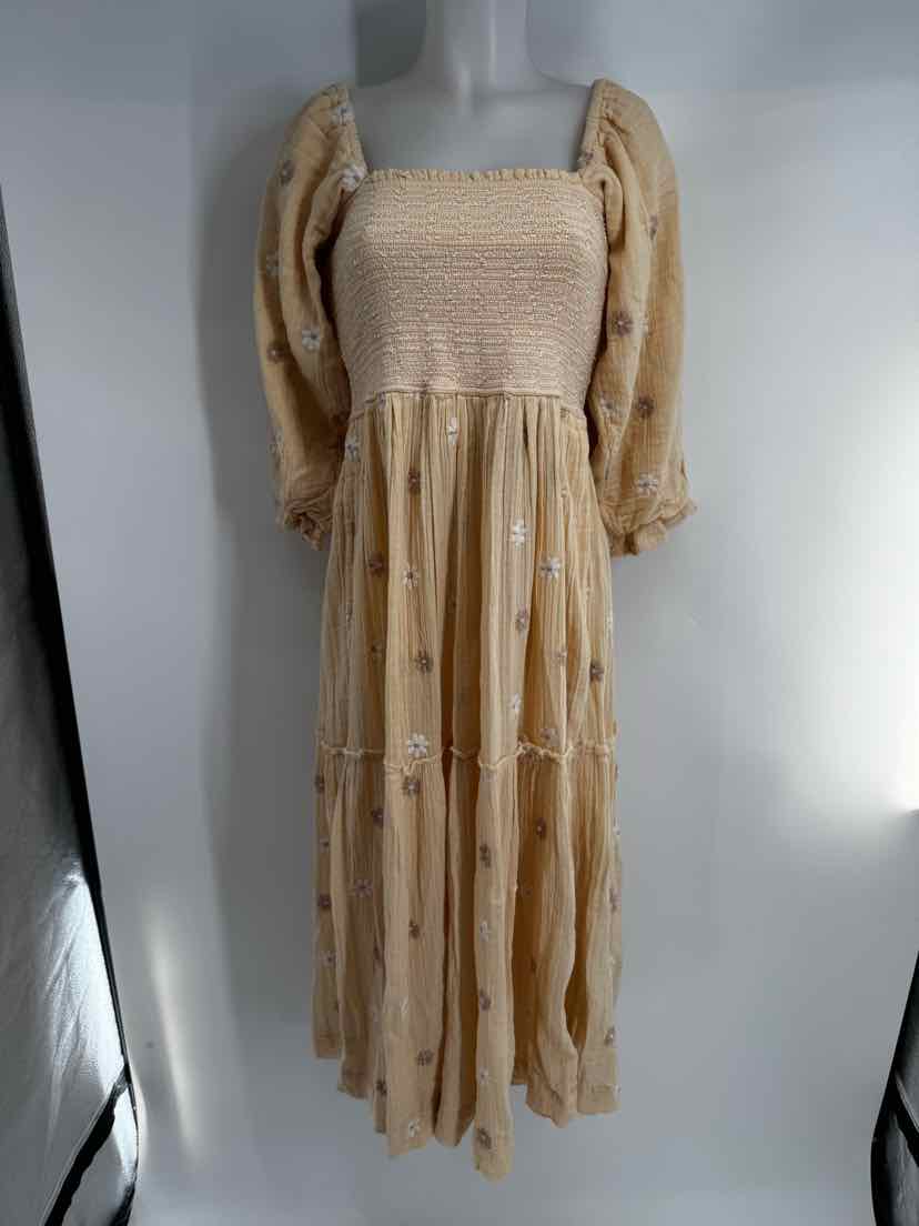 Size M FREE PEOPLE Yellow Dress