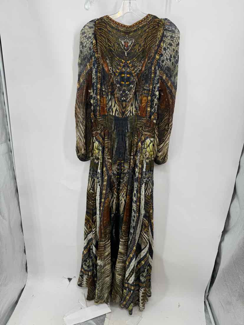 Size L CAMILLA Bronze Sateen Dress