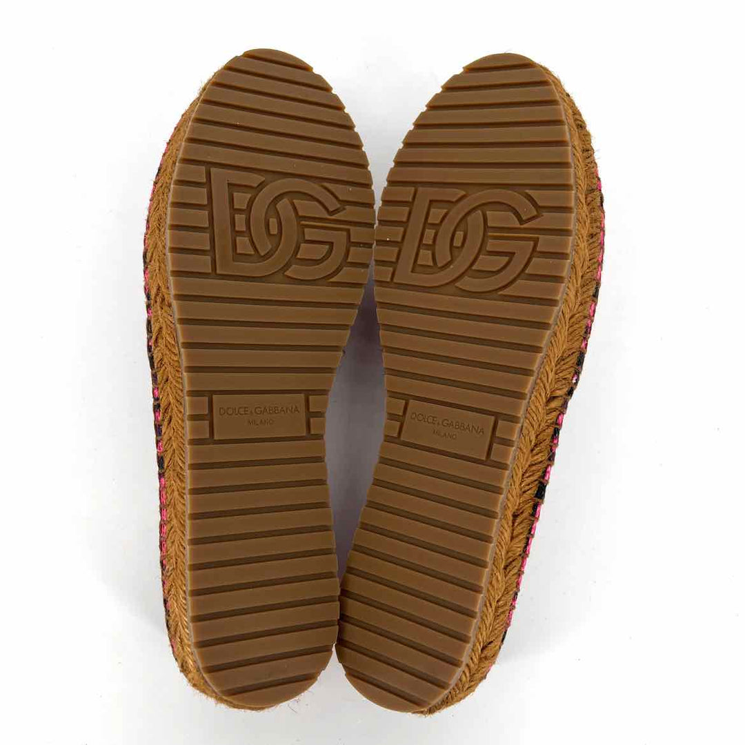 Shoe Size 40 Dolce & Gabbana Fuschia Canvas Luxury - Flats