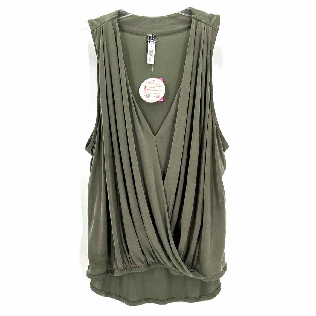 Size XL FREE PRESS Olive Knit Shirt