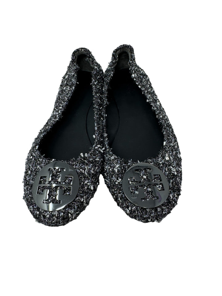 Shoe Size 9.5 Tory Burch Silver Flats