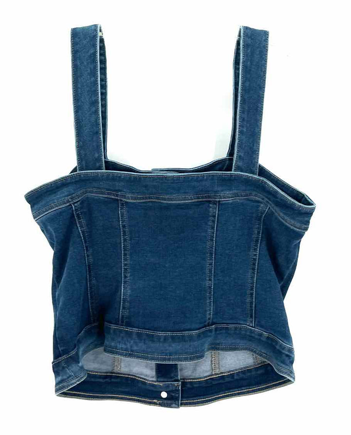 Size 10 White House Black Market Blue Denim Shirt