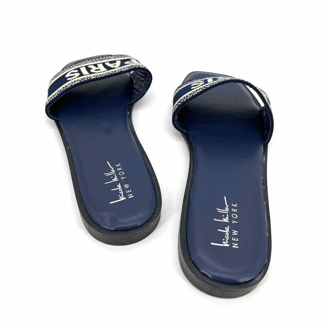 Shoe Size 10 NICOLE MILLER Navy Sandals