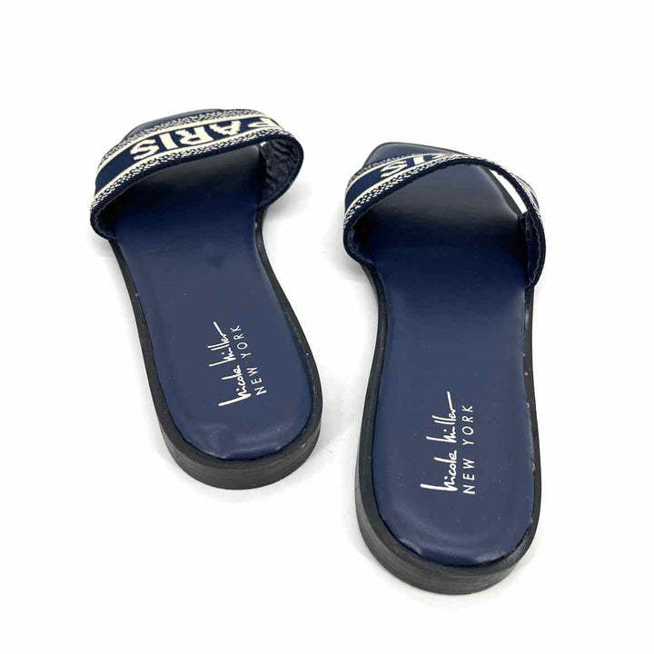 Shoe Size 10 NICOLE MILLER Navy Sandals