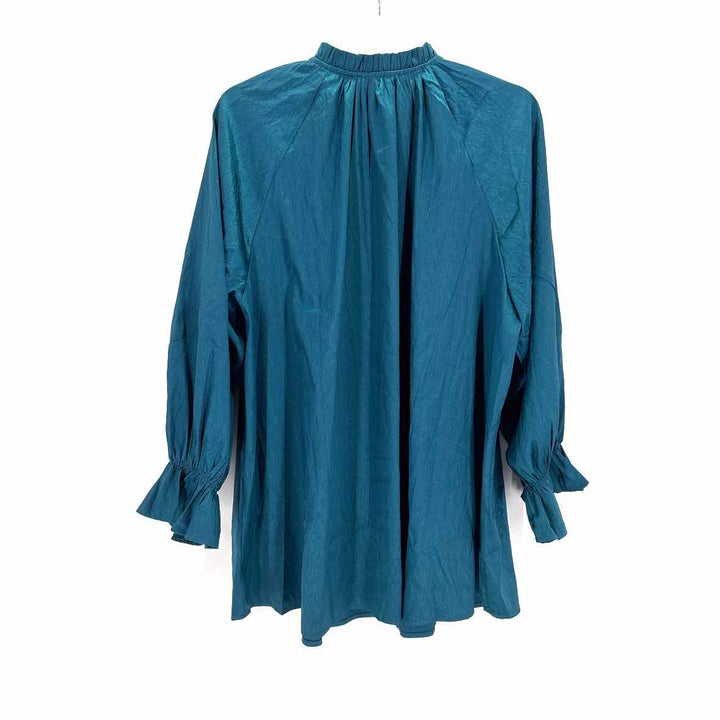 Size 20 ENTRO Teal Sateen Shirt