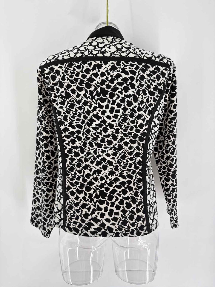 Size M Chico's Black Print Jacket