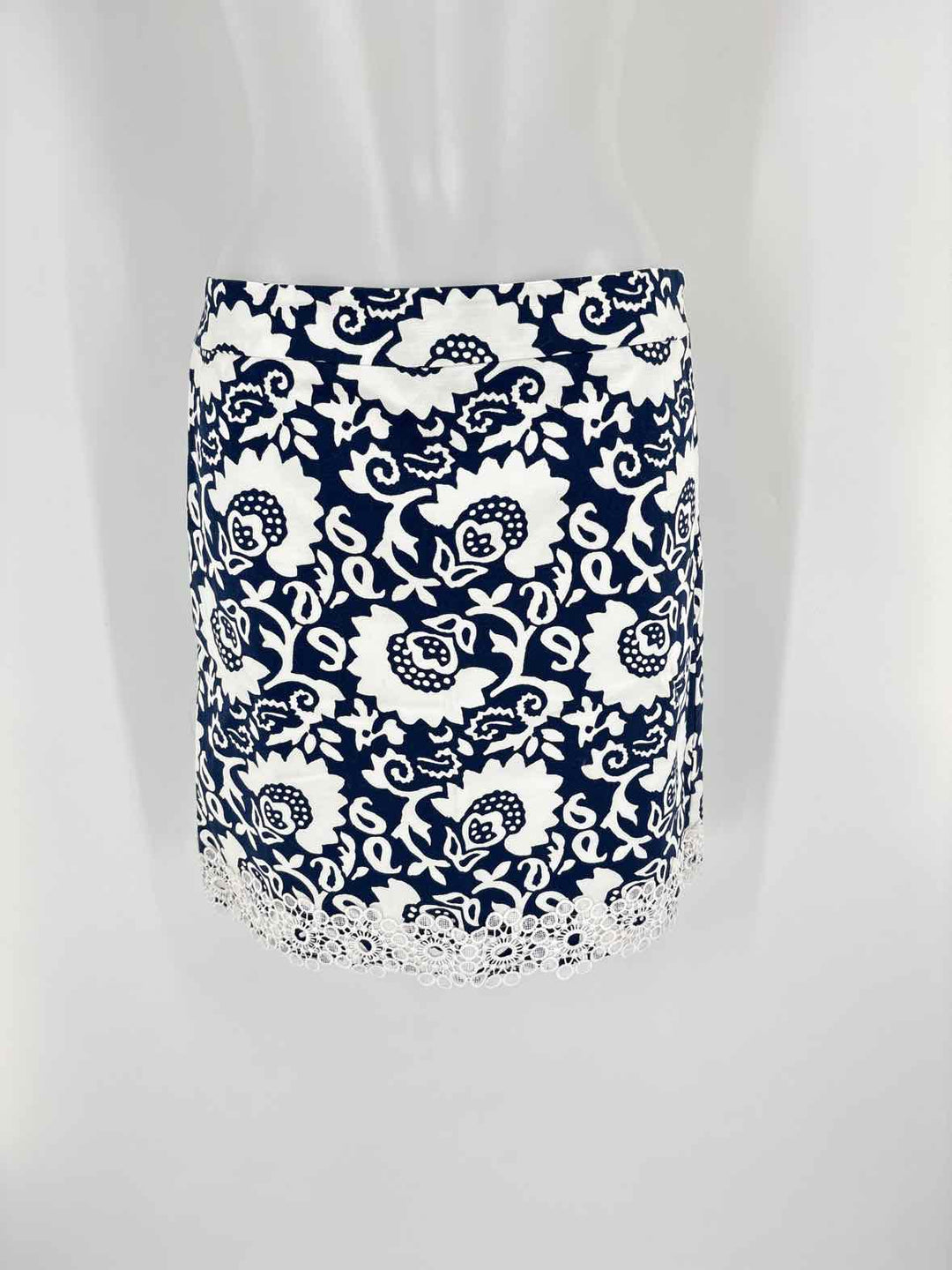 Size 4 Talbots Navy Print Skirt