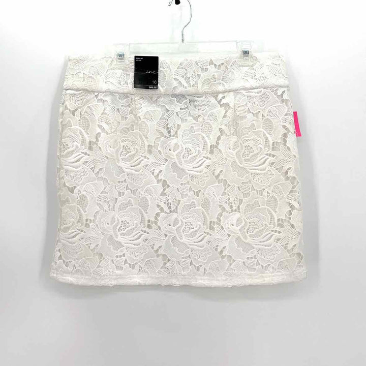 Size 16 INC White Lace Skirt Suit