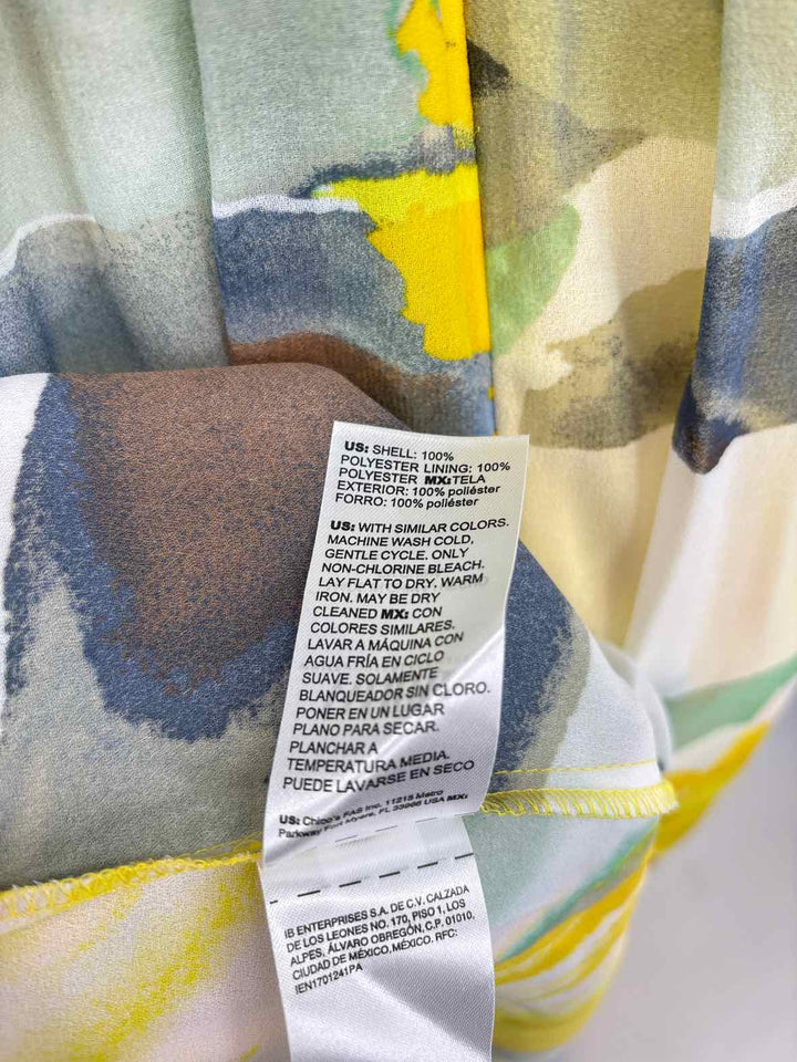Size 10 White House Black Market Yellow Print Dress