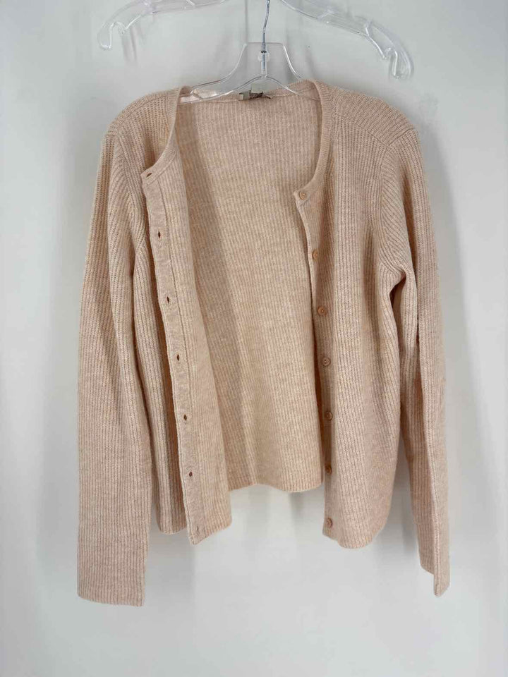 Size L Ann Taylor Pink Knit Cardigan