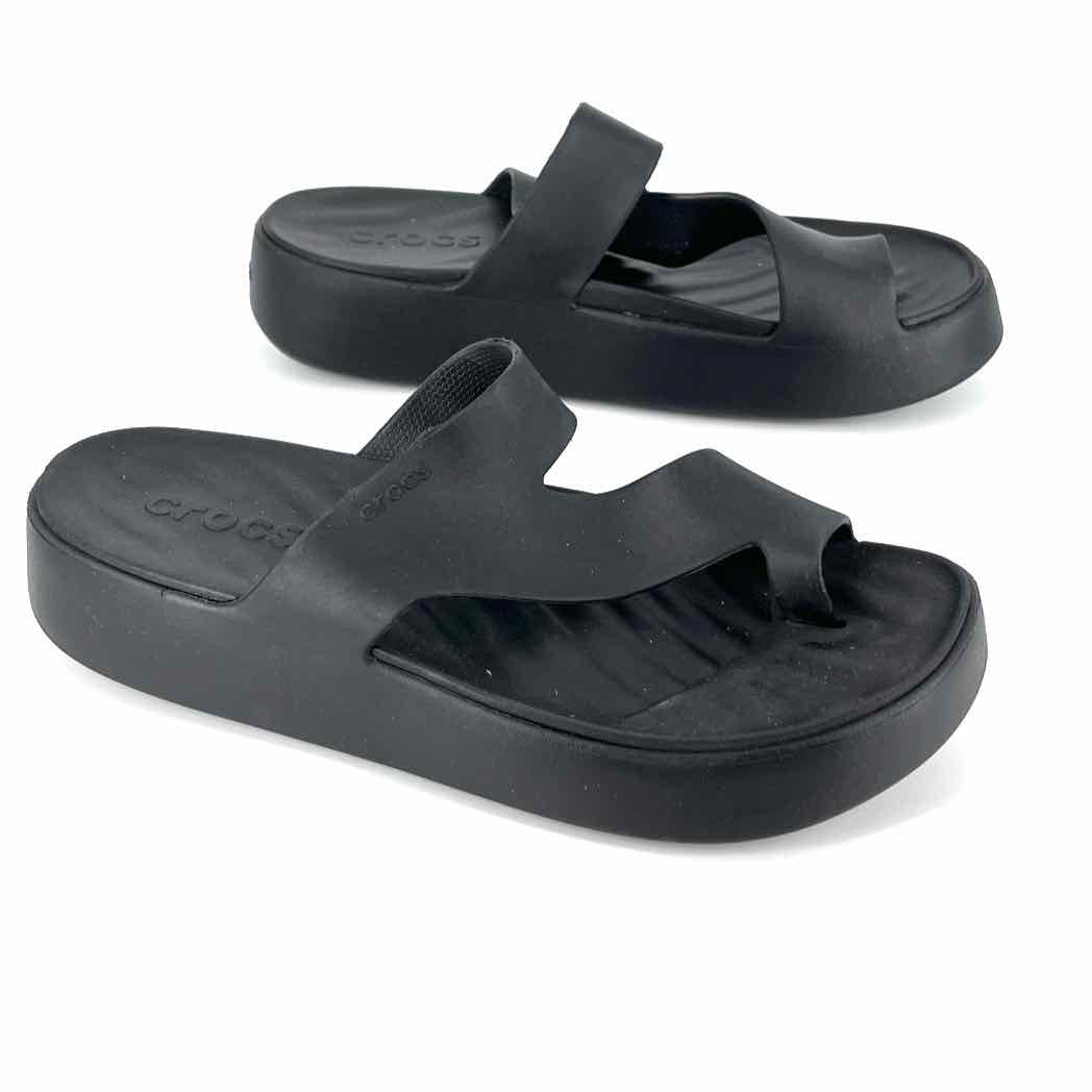 Shoe Size 10 Crocs Black Sandals