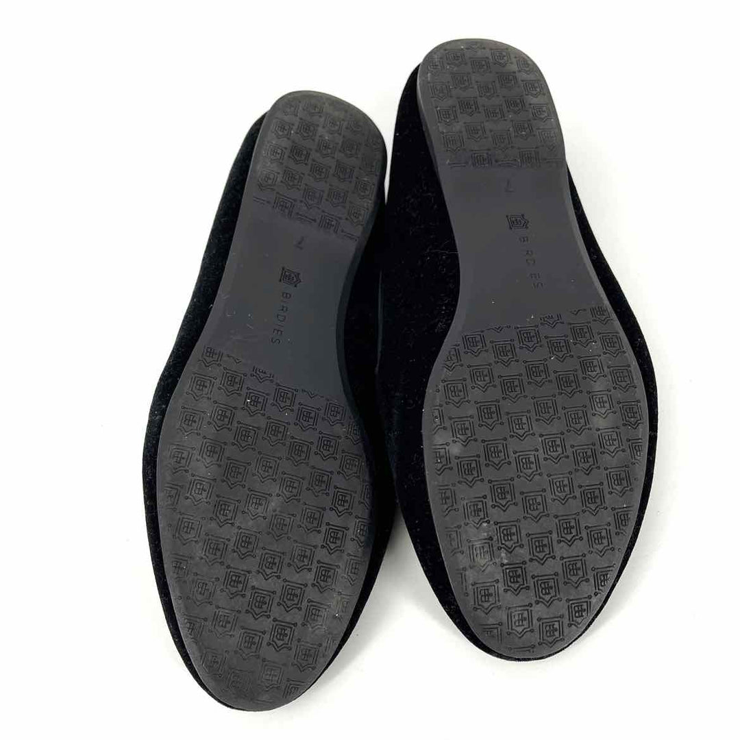 Shoe Size 7 BIRDIES Black Velvet Flats