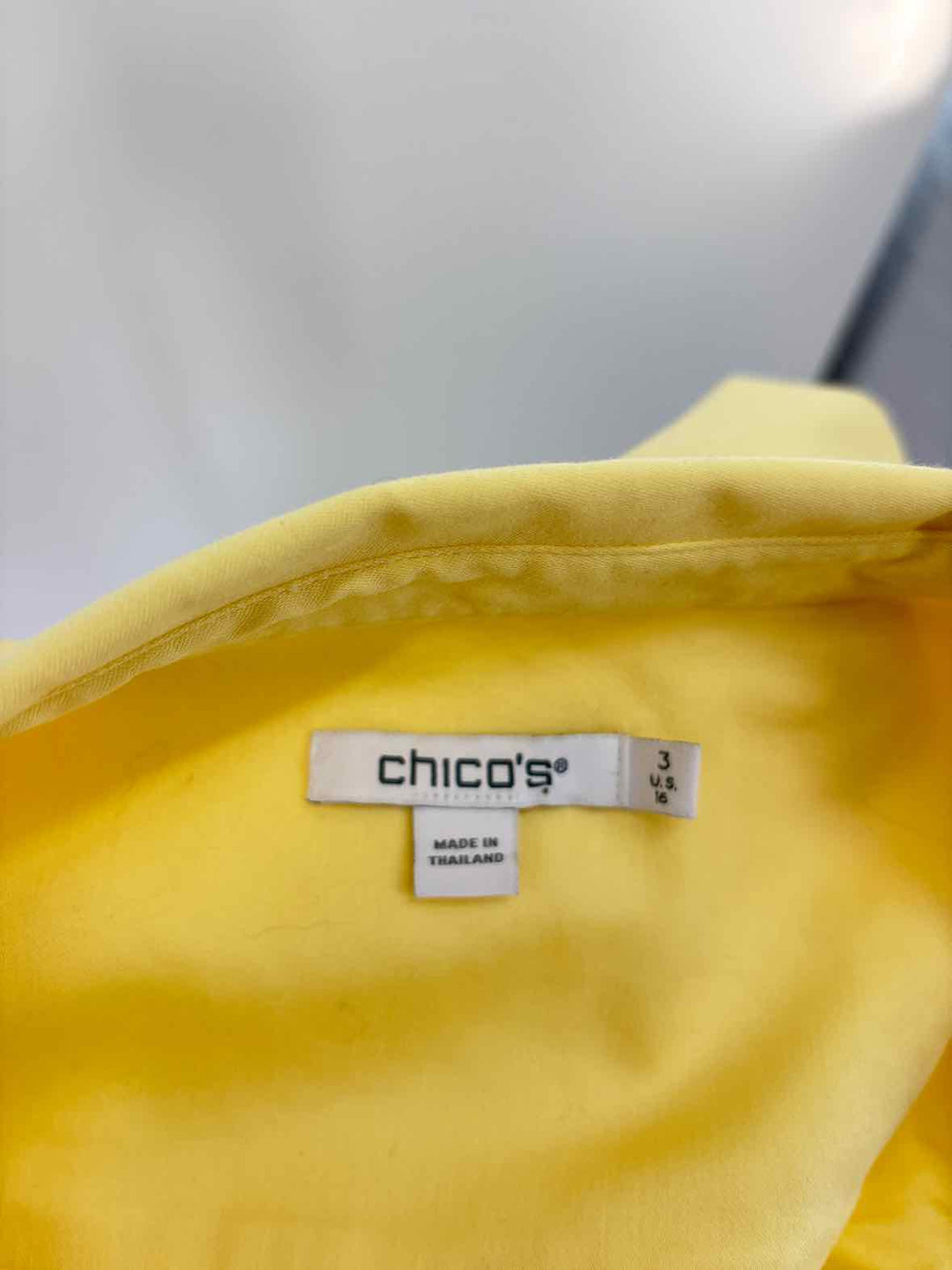 Size XL Chico's Yellow Shirt